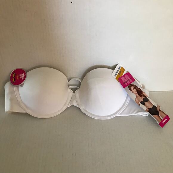 NWT Maiden Form White Custom  Lift 36A Customized Strapless Bra‎ - Picture 9 of 12